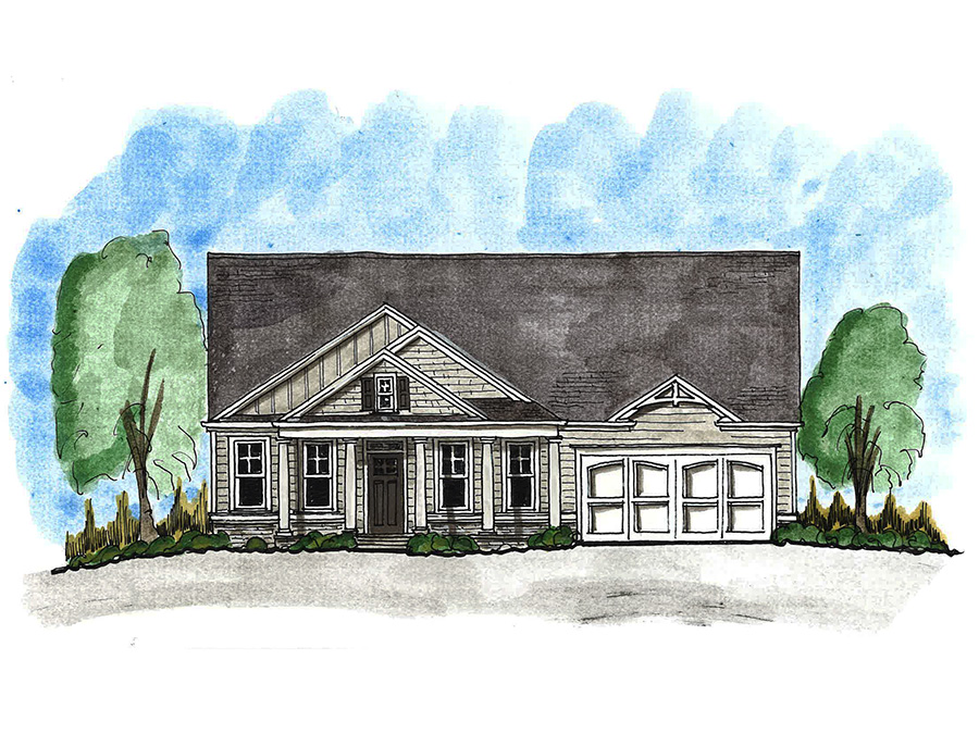 Emerson elevation of the available home at Echols Farm in Hiram, Ga.